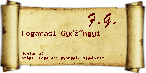 Fogarasi Gyöngyi névjegykártya